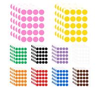 AIEX 1200 Pièces Couleur Codage Étiquettes, 30 mm/1,2 pouces Gomettes Autocollantes Rondes à Pois Colorés Autocollant à Pois Circulaires pour Colorier Marquer Organiser (10 Couleurs Assorties)