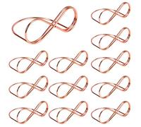 AIEX 12pcs Porte-Cartes de Place, Porte-Numéros de Table de 6,6 cm Porte Photo Deco de Table en Métal Support de Numéro de Table pour Mariages Note Fête d'Anniversaire Buffet (Or rose)