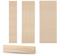 AIEX 150pcs 30,5cm Bâtons en Bois Long, Baton Naturelbaguette Loisir Creatif Bâtons de Chevilles Artisanales Batonnet pour l'Artisanat de Décorations, 3 Tailles 2,3,4 mm