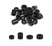 AIEX 20 Pièces Rond Entretoise Néoprène, Multi-Usages Rondelles Plates Caoutchouc Noir Rubber Grommet Entretoise Anti-Vibration pour Maison Voiture Accessoires (4 Tailles)