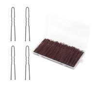 AIEX 200pcs Épingles à Cheveux en Forme U, Pinces de Coiffure U Résistantes Accessoires de Coiffure Pratiques Adaptés à Usage Quotidien Mariages et Soirées Dansantes (Brun, 7cm)