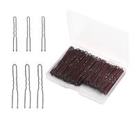 AIEX 200pcs Épingles à Cheveux en Forme U, Pinces de Coiffure U Résistantes Accessoires de Coiffure Pratiques Adaptés à Usage Quotidien Mariages et Soirées Dansantes (Marron, 5cm + 6cm)