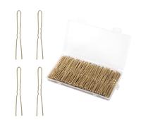 AIEX 200pcs Épingles à Cheveux en Forme U, Pinces de Coiffure U Résistantes Accessoires de Coiffure Pratiques Adaptés à Usage Quotidien Mariages et Soirées Dansantes (Couleur Dorée, 7cm)