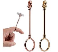 AIEX 2pcs Bague Porte-Cigarette Dame Élégant Protégez Votre Doigt Fumeur Bague Porte-Monnaie pour Hommes et Femmes Or et Or Rose, M 17 mm