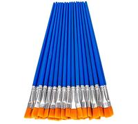 AIEX 30 pièces Pinceaux Artistes Cheveux en Nylon Ensembles de pinceaux pour l'acrylique, l'aquarelle, l'huile, Le Visage, Les Ongles, Les maquettes à l'échelle, Le Dessin au Trait (Bleu) (30pcs)