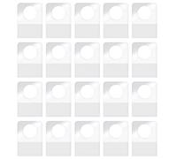 AIEX 32×22 mm Étiquette Produit, 300 Pièces Étiquettes Produits Autocollantes Transparents Onglets Adhésifs Plastique Adhésif Ultra Résistant Hang Tag pour la Vente d'Articles en Magasin