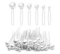 AIEX 36pcs Épingles à Cheveux Perle, Épingles Cheveux Epingle Cheveux Mariage Perle Épingles à Cheveux Strass Épingles à Cheveux Chignon Mariage Épingles à Cheveux Femme pour Femmes (Argent)