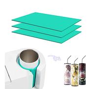 AIEX 3PCS Silicone Feuille de Silicone Sublimation Feuille de Silicone Cricut Mug Press Mug Press Machine Sublimation Print Haute Température Non Toxique (Vert, L25 x W12cm)