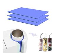 AIEX 3PCS Silicone Feuille de Silicone Sublimation Feuille de Silicone Cricut Mug Press Mug Press Machine Sublimation Print Haute Température Non Toxique (Bleu, L25 x W12cm)