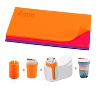 AIEX 3pcs Silicone pour Sublimation pour Presse à Tasse Cricut, 3 Épaisseurs Compatible Gobelet pour Sublimation Impression en Haute Température pour Sublimation de Tasse (Coloré, 24,9 x 12,2 cm)