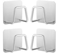 AIEX 4 Pièces Porte-Éponge, Adhésif Porte Éponge Évier Cuisine Étanche Antirouille Savon Porte Éponge Évier INOX pour Cuisine [240]