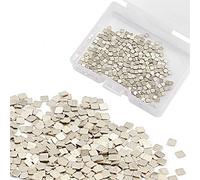 AIEX 4g(Environ 400pcs) Flux Soudure en Alliage d'Or Argenté pour Bijoux, Pastilles Soudure Prédécoupées 2x2mm Ultra-Fines Densité Moyenne Soudure Facile pour Réparation de Bijoux (Soudure M, 735°C)
