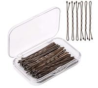 AIEX 50 pièces Kit Epingles à Cheveux Pinces à Cheveux Pince à Cheveux à Maintien Sécurisé Pinces à Cheveux pour Femmes Filles et Salon de Coiffure (Marron)