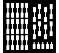 AIEX 500 Pièces Bijoux Prix Etiquette, Autocollants Vierges pour Bijoux, Étiquettes d'Identification Autocollantes Rectangulaires pour Bijoux pour l'Affichage des Prix des Bijoux (Rectangle)