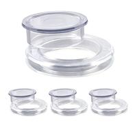 AIEX 5cm 4 Ensembles Patio Anneau de Trou de Table de Parapluie et Ensemble de Capuchons Silicone Transparent y Compris 4 Anneaux et 4 Capuchons