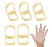 AIEX 5pcs Attelle de Doigt Ovale, Attelle de Doigt Orthèses Attelle de Doigt de Déclenchement Attelle de Redresseur de Doigt pour Pouce Moyen Petit Doigt ou Annulaire (Tailles 6,7,8,9,10)