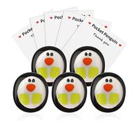 AIEX 5pcs Mini Pocket Penguin Hug, Mignon Câlin Pingouin Mini Pingouin Poche avec Carte de Voeux Encourageante pour Encouragement