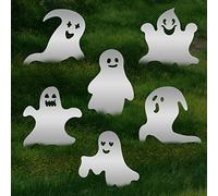AIEX 6 Décoration Halloween Extérieur Halloween Jardin Deco Jardin Halloween Deco Halloween Décorations d'Halloween Panneaux de jardin Attention Halloween pour Maison Hantée