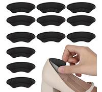 AIEX 6 Paires Coussinets de Talon, Protecteurs de Talon en Éponge Doublure Poignées de Talon Souples Inserts de Remplissage Talon Auto-Adhésifs pour Talons Hauts Coussinets de Chaussures Lâches(Noir)