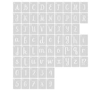 AIEX 63pcs Pochoirs Lettres 2.5cm Modèles de Lettres et Chiffres en Plastique Réutilisables Pochoirs Alphabet Pochoirs Chiffres pour Dessin Artistique Artisanat Bricolage Écriture