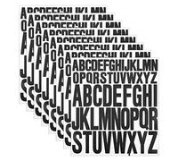 AIEX 8 feuilles Lettres Adhésives, 2,5cm 5cm Lettres Adhésives Scrapbooking Stickers Scrapbooking Lettres Autocollants Alphabet en Vinyle Imperméable pour Artisanat, Boîtes Aux Lettres (Noir)