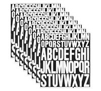 AIEX 8 feuilles Lettres Adhésives, 2,5cm 5cm Lettres Adhésives Scrapbooking Stickers Scrapbooking Lettres Autocollants Alphabet en Vinyle Imperméable pour Artisanat, Boîtes Aux Lettres (Blanc)