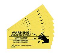 AIEX 8 pièces Panneaux d'Avertissement De Clôture Électrique Panneaux d'Avertissement En Plastique De 26x11cm Aucun Signe De Contact Ou d'Escalade
