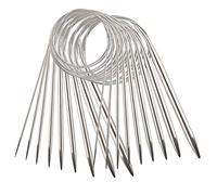 AIEX 9pcs Acier Inoxydable Ensemble D'Aiguilles à Tricoter Circulaires Aiguilles à Tricoter pour Projet De Tissage - 2,5mm / 3,5mm / 4,5mm / 5,5mm / 6mm / 7mm / 8mm / 9mm / 10 mm