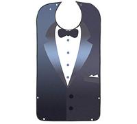 AIEX Bavoirs Adultes Pour Manger Des Hommes, Motif Noeud Papillon Protecteurs De Vêtements Lavables En Machine Avec Ramasse-Miettes Pour Hommes Âgés