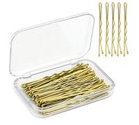 AIEX Kit De 50 Épingles à Cheveux Pinces à Cheveux Épingles à Cheveux à Maintien Sécurisé Pinces à Cheveux Pour Femmes Filles Et Salon De Coiffure (Or)