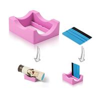 AIEX Petit Support de Tasse pour Gobelet Cup Cradle avec Fente Intégrée et Raclette en Feutre pour Vinyle Grattoir pour Décalcomanies Anti-Dérapant Porte Gobelet pour la Fabrication Artisanale (Rose)