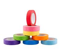 AIEX Ruban coloré Masking Tape Ruban Arc-en-ciel Coloré Ruban de Masquage Inscriptible pour Travaux Manuels Bricolage Code à Couleurs (15mm)