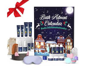 Aifanciey Calendrier de l'Avent, Calendrier de l Avent 24 Jours de Bain Calendrier de lavent Calendrier Avent Femme Compte à Rebours Jusqu'à Noël- Idée Cadeau Femme