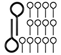 Aifeier ET Lot de 15 clés Allen de 1,6 cm - Clé hexagonale standard avec boucle complète, clé Allen en métal pour dispositifs de sortie de panique, porte-clés de menottes et réparation de petits trous