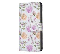 AIFILLE Compatible avec Coque Xiaomi Redmi 14C 4G/ Redmi Poco C75 Jaune Rose Fleur Motif Pochette Flip Protége Etui a Rabat Clapet en Cuir PU Rabat Support Fonction Housse de Telephone Portable Bumper