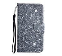 AIFILLE Compatible avec Oppo A5 2020/ A9 2020 Coque Gris Motif Ciel Étoilé Brillant Pochette Etui Rabat Cuir Anti Choc Protection Silicone Rigide Accessoires pour Telephone Oppo A5 2020/ A9 2020