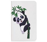 AIFILLE Portable Blanche Etui PU Cuir pour Tablette Samsung Galaxy Tab A6 10.1 Pouces SM-T580/T585 Animaux Panda et Bambou Motif Coque Clapet Portefeuille Antichoc 360 Protection Folio Support Housse