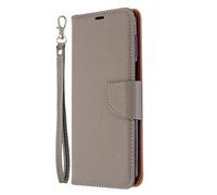 AIFILLE Portable Gris Etui PU Cuir pour Xiaomi Redmi Note 9 Pro Litchi Texture Couleur Unie Original Coque Clapet Portefeuille Antichoc 360 Integrale Protection Folio Housse avec Support Fonction