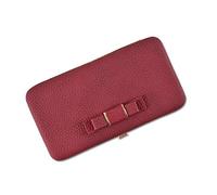 AIFILLE Portefeuille Femme Petit Pochette en Cuir Souple avec Porte Cartes de Crédit Pince à Billets et Porte Monnaie Compact Clutch Compatible pour Huawei P Smart 2019 P10 P20 P30 Lite, Vin Rouge