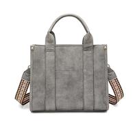 AIFILLE Sacs à Main Portés Main Femme, Sac a Main Femmes Cuir PU avec Multipoches Pochette de Tasse, Tablette etc Sac Bandoulière Sac Fourre Tout Femme Sacoche pour Université, Travail ou Voyage, Gris