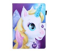 AIFILLE Universel Tablette 10 Pouces Coque Motif Animaux Licorne Glitter Girl Pochette Enfant Flip Etui a Rabat en Cuir PU Anti Choc Protection Rigide Accessoires pour 10 Pouces Tablette Tactile