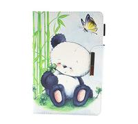 AIFILLE Universelle Tablette 10 Pouces Coque Housse en Cuir PU Smart Cover pour Tablette Tactile 10 inch Panda Mignon Motif Flip Rabat Portefeuille Fille Antichoc Folio Etui de Protection Rigide