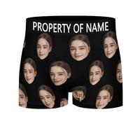 AIFLM Caleçon de Nouveauté Personnalisé pour Hommes avec sous-Vêtements Personnalisés de Visage drôle de Photo Cadeau Caleçon Personnalisé