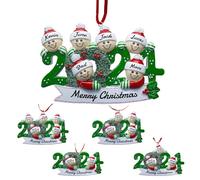 AIFLM Décoration de Noël Personnalisé 2024 Famille de 2/3/4/5/6/7/8 Décoration de Noël Ornement Décoration Noël Personnalisé Decoration Sapin Noel Cadeau Noel Personnalisable