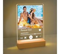 AIFLM Lampe Personnalisée avec Photo - Cadeau Personnalisé Plaque Spotify pour Couple Amie - Veilleuse de Cadre Photo Personnalisé - Idee Cadeaux de Anniversaire, Noël et St-Valentin