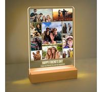 AIFLM Lampe Personnalisée avec Photo - Cadre Photo Personnalisé avec LED - Veilleuse de Cadre Photo Personnalisé - Cadeau Couple Personnalisé Femme et Homme des Anniversaire - Cadeau de Noël Lumineux
