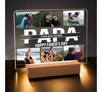 AIFLM Lampe Photo Personnalisée - Personnalisée Veilleuse - Cadeau pour la Saint-Valentin pour les Soeurs et les Amis - Cadeau Original pour la Fête des Mères/de la Femme Fête des Pères Noël