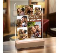 AIFLM Lampe Photo Personnalisée - Personnalisée Veilleuse - Cadre Photo Personnalisé avec LED - Cadeau Personnalisé Femme et Homme des Anniversaire, Noël et St-Valentin