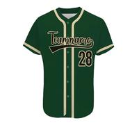 AIFLM Maillot de Baseball Personnalisé Imprimé Nom Numéro Chemises de Baseball Chemise à Boutons pour Hommes/Femmes/Jeunes S-7XL