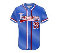 AIFLM Maillot de Baseball Personnalisé Imprimé Nom Numéro Chemises de Baseball Chemise à Boutons pour Hommes/Femmes/Jeunes S-7XL